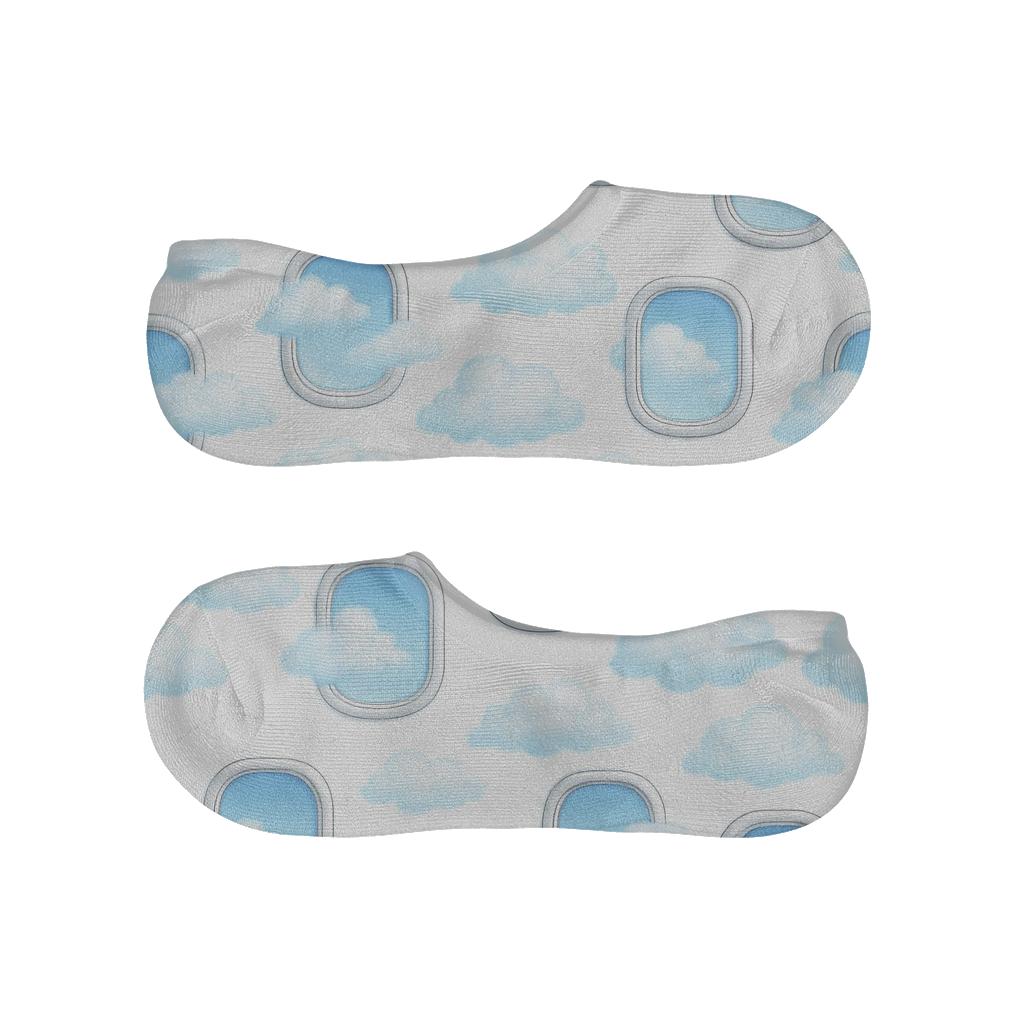 Cloud Window Airplane Rhythm Repeat trendy no-show sock styles