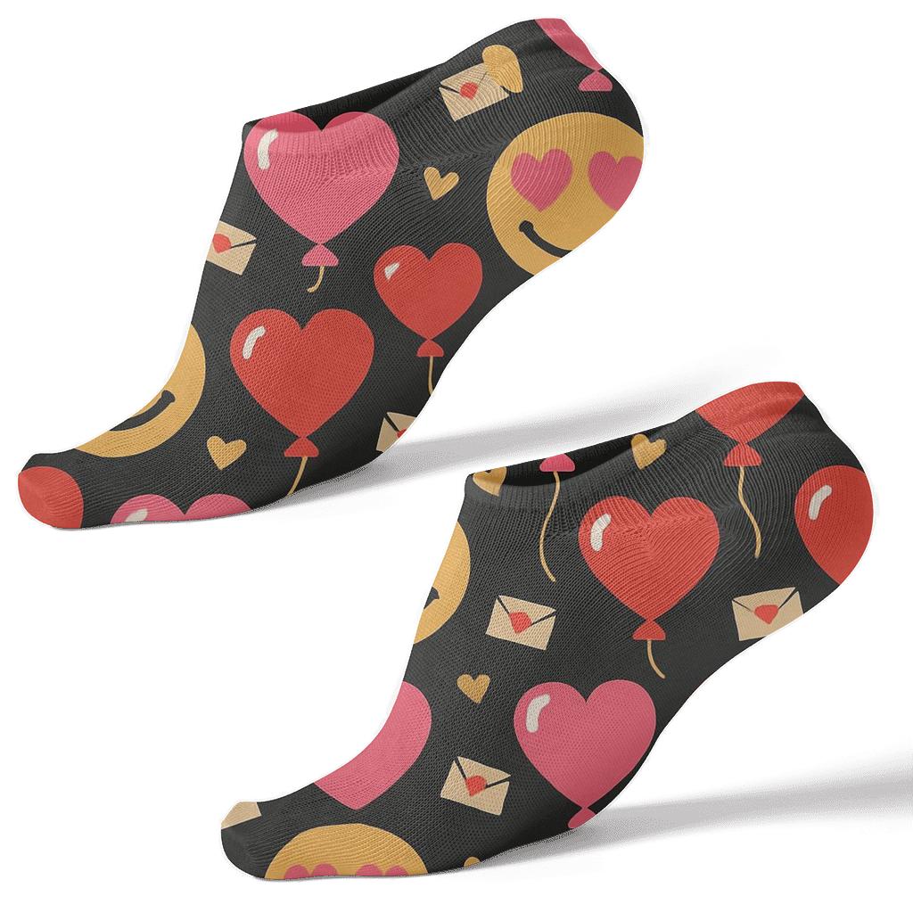 Heart Balloons In Valentines Classic Heart Party Repeat stylish athletic ankle socks