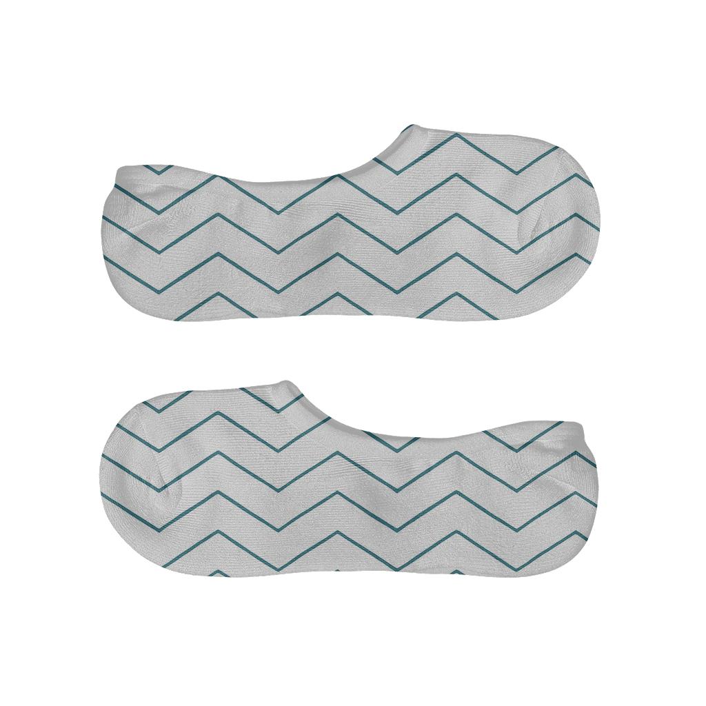Chevron Thin March soft cotton no-show socks