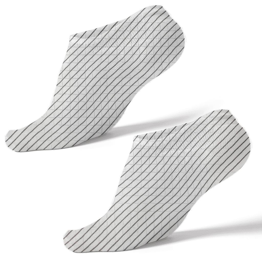 Quiet Moire Ribbon Lines soft everyday ankle socks