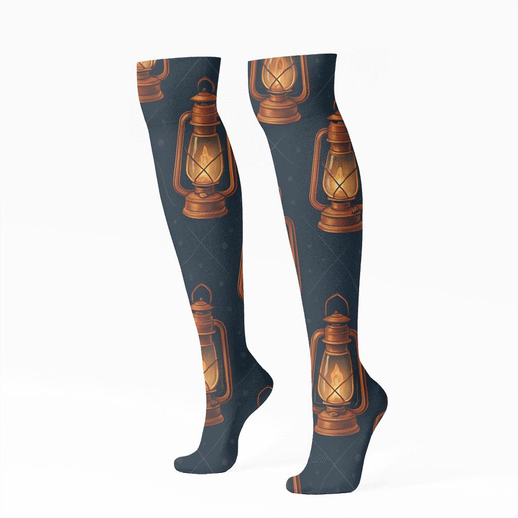 Lantern Festival Beacons Repeat premium sports knee-high socks