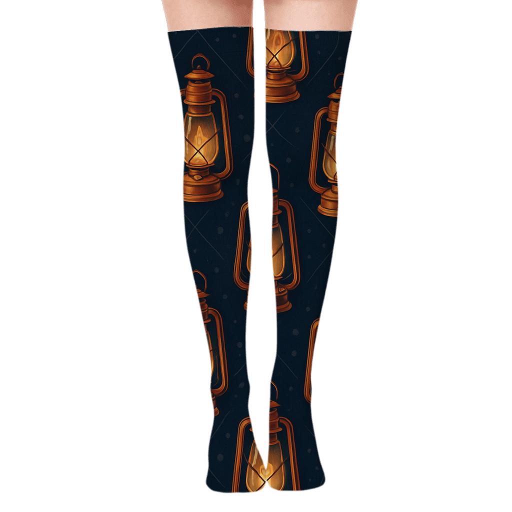 Lantern Festival Beacons Repeat custom over-the-knee socks