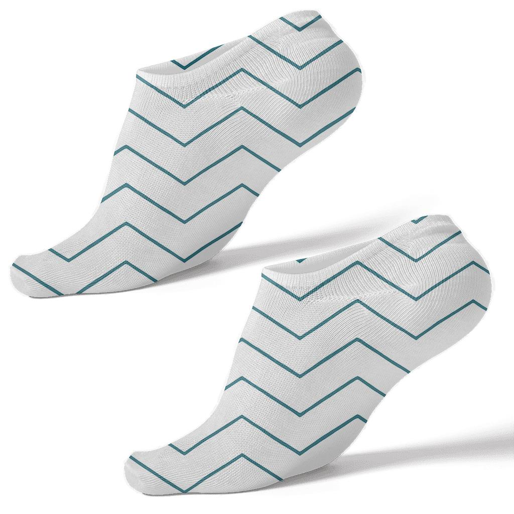 Chevron Thin March designer print ankle socks