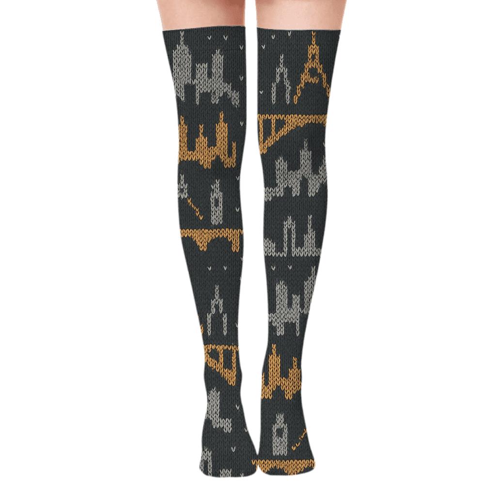 Skylines And Tools Tessellation, Architect custom over-the-knee socks