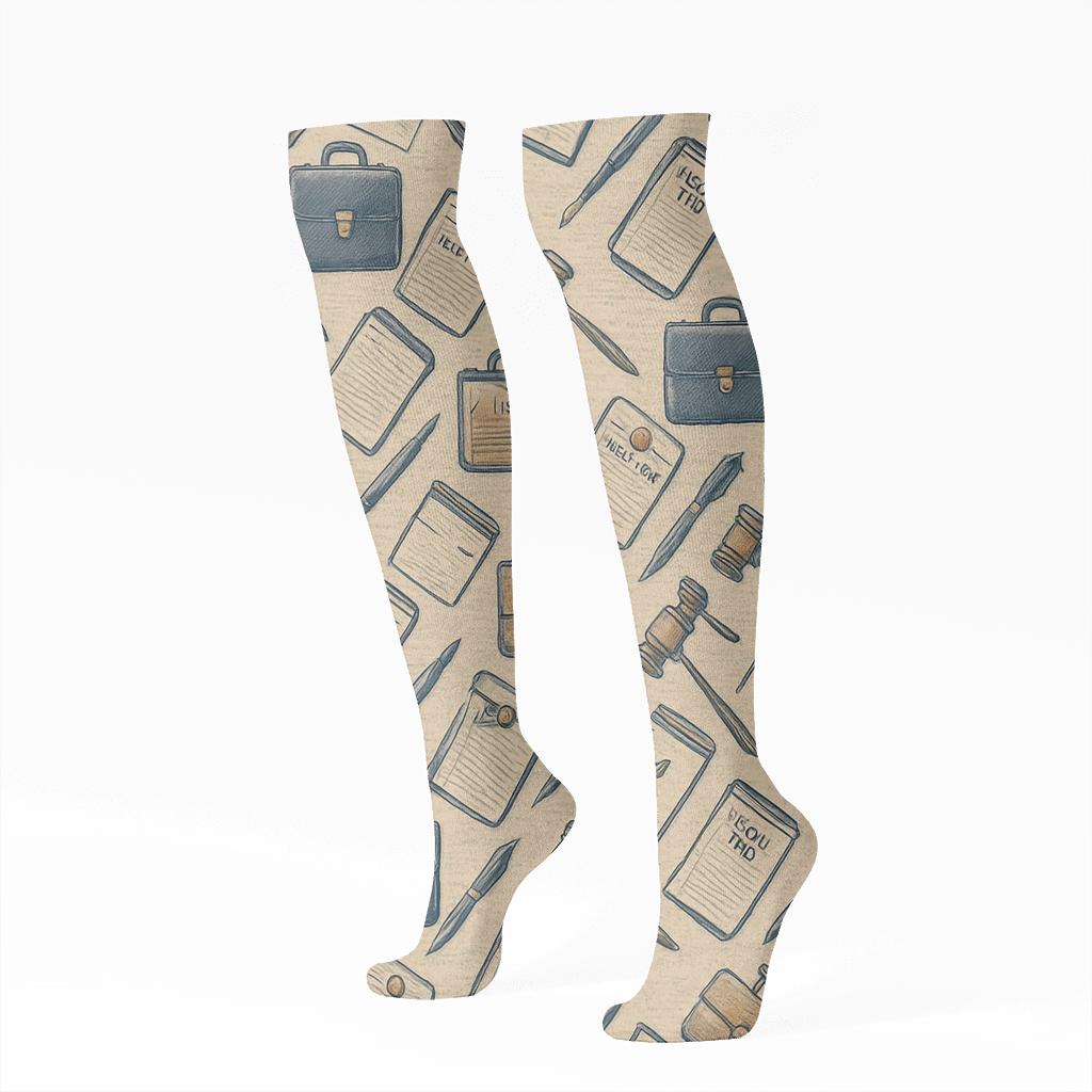 Briefcase Lattice For Paralegal Workwear stylish athletic knee-high socks