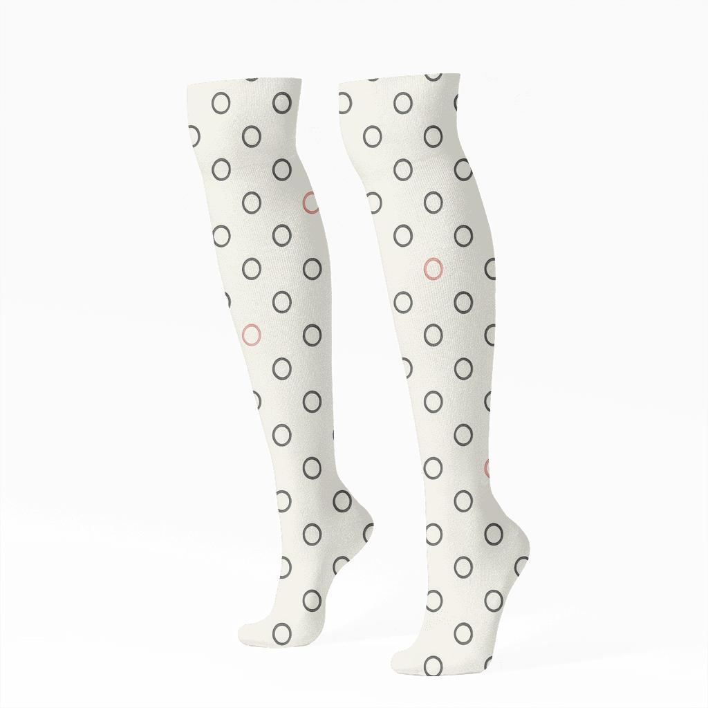 Orbit Dot Lattice Pause soft everyday knee-high socks