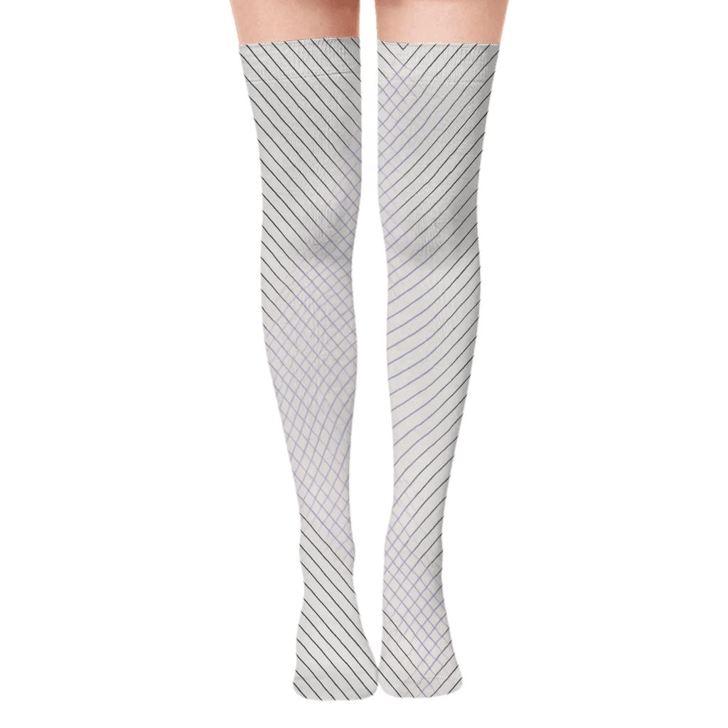 Moire Rail Minimal custom over-the-knee socks