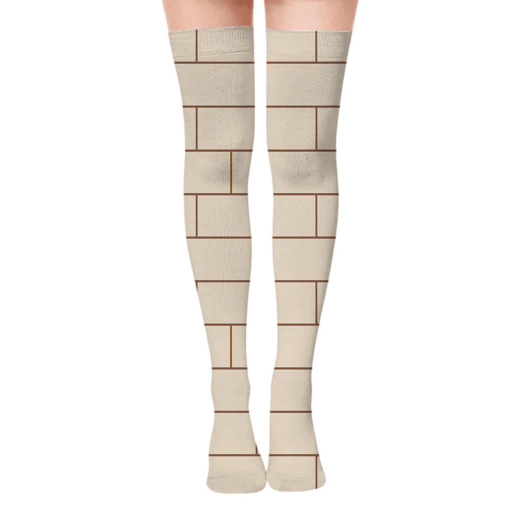 Photon Brick Calm unique graphic over-the-knee socks