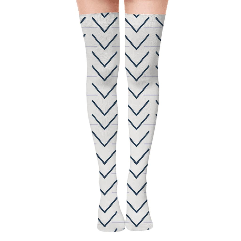 Cosmic Chevron Soft Step personalized over-the-knee socks