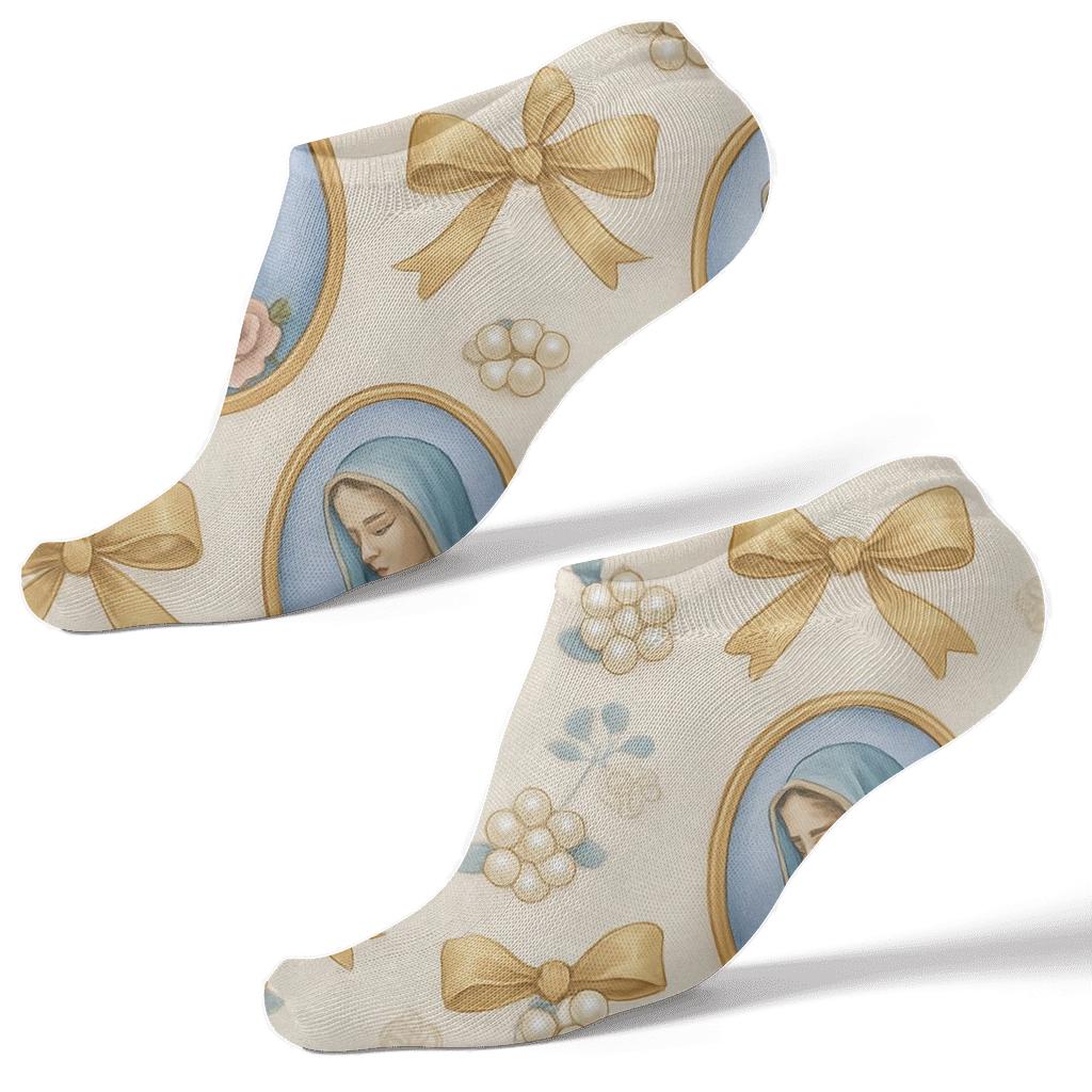Lace Lattice Cameos, Mary Edition comfortable cotton ankle socks