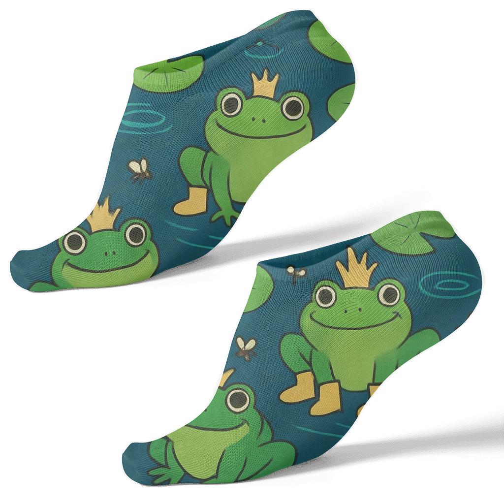 Pond Party Frog Tessellation unique graphic ankle socks