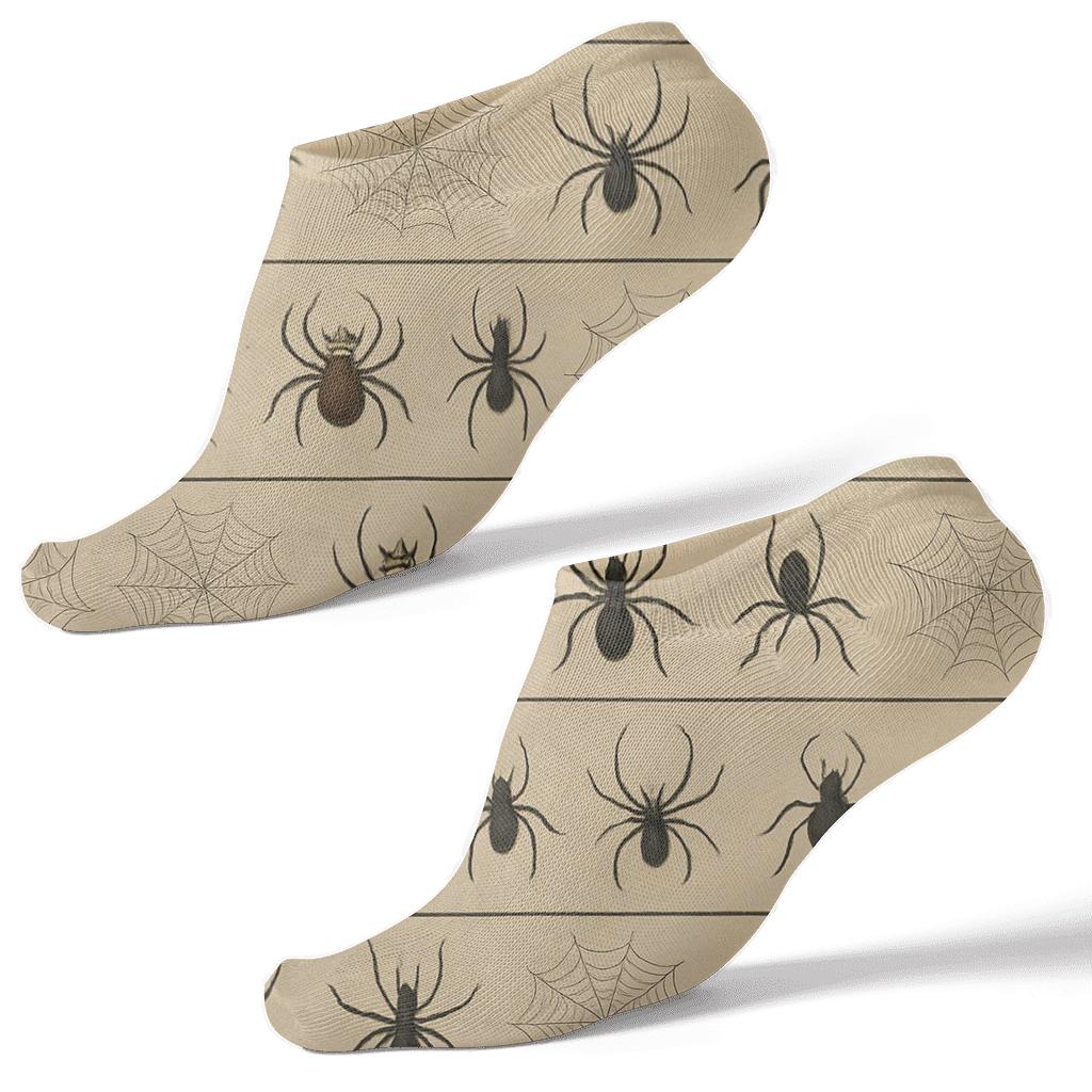 Botanical Web Study With Spider Accents premium sports ankle socks