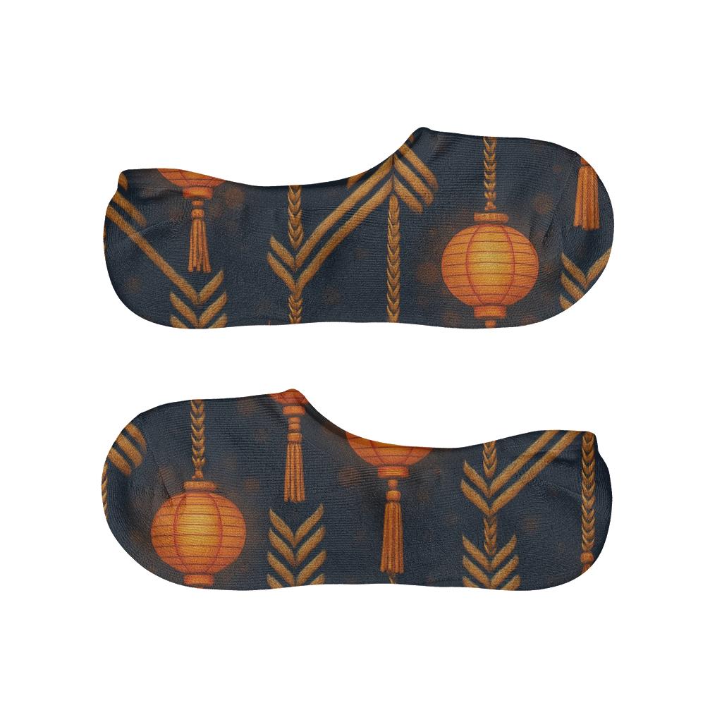 Tassel Chevron Weave With Lantern Accents trendy no-show sock styles