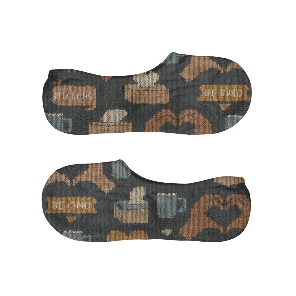 Counselor Knit Illusion Supportive Hands Tessellation breathable no-show socks