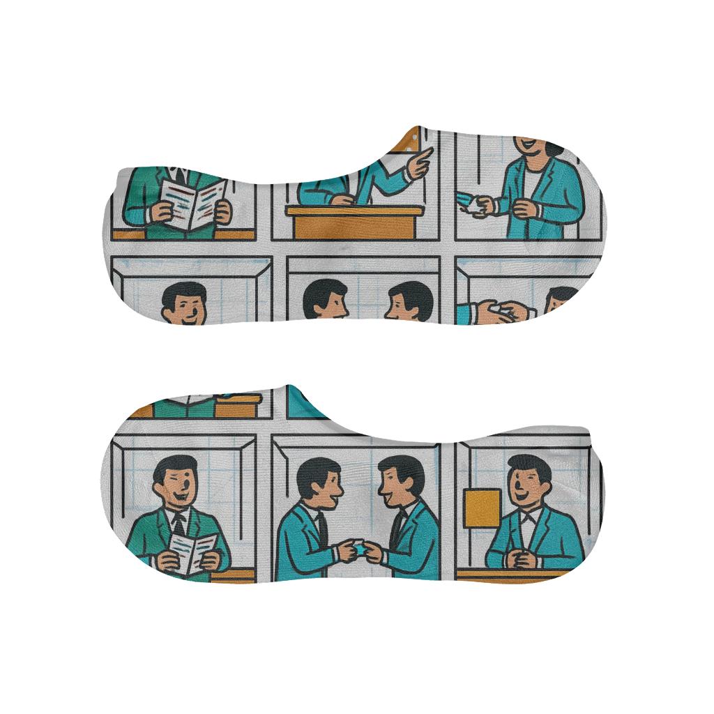 Trade Show Grid With Salesperson Scenes personalized invisible socks