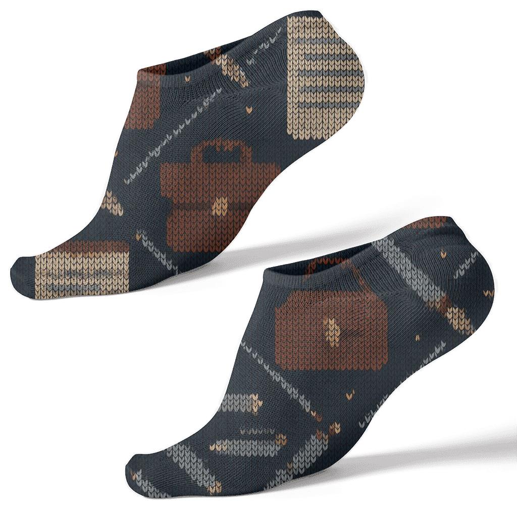 Knitted Paralegal Briefcase Lattice soft everyday ankle socks