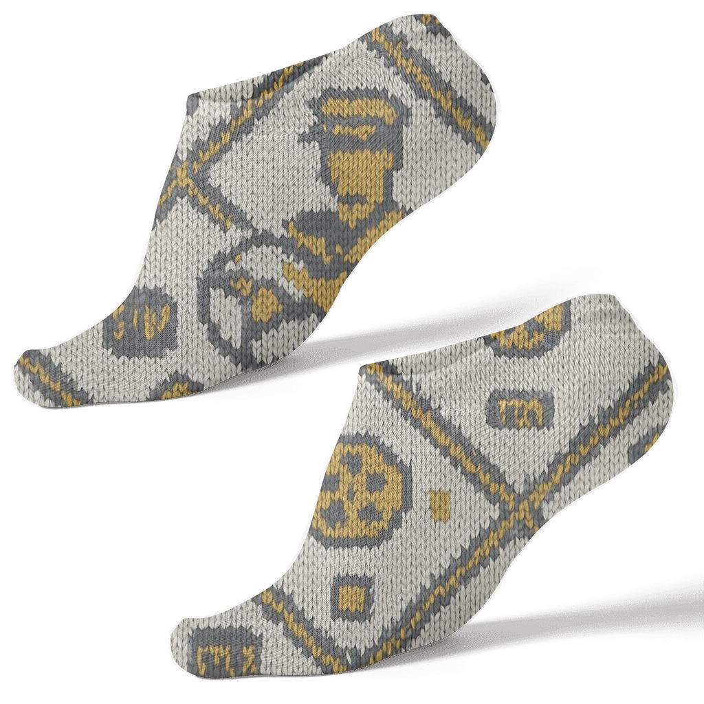 Bus Driver Knit Illusion Seat Lattice custom ankle socks