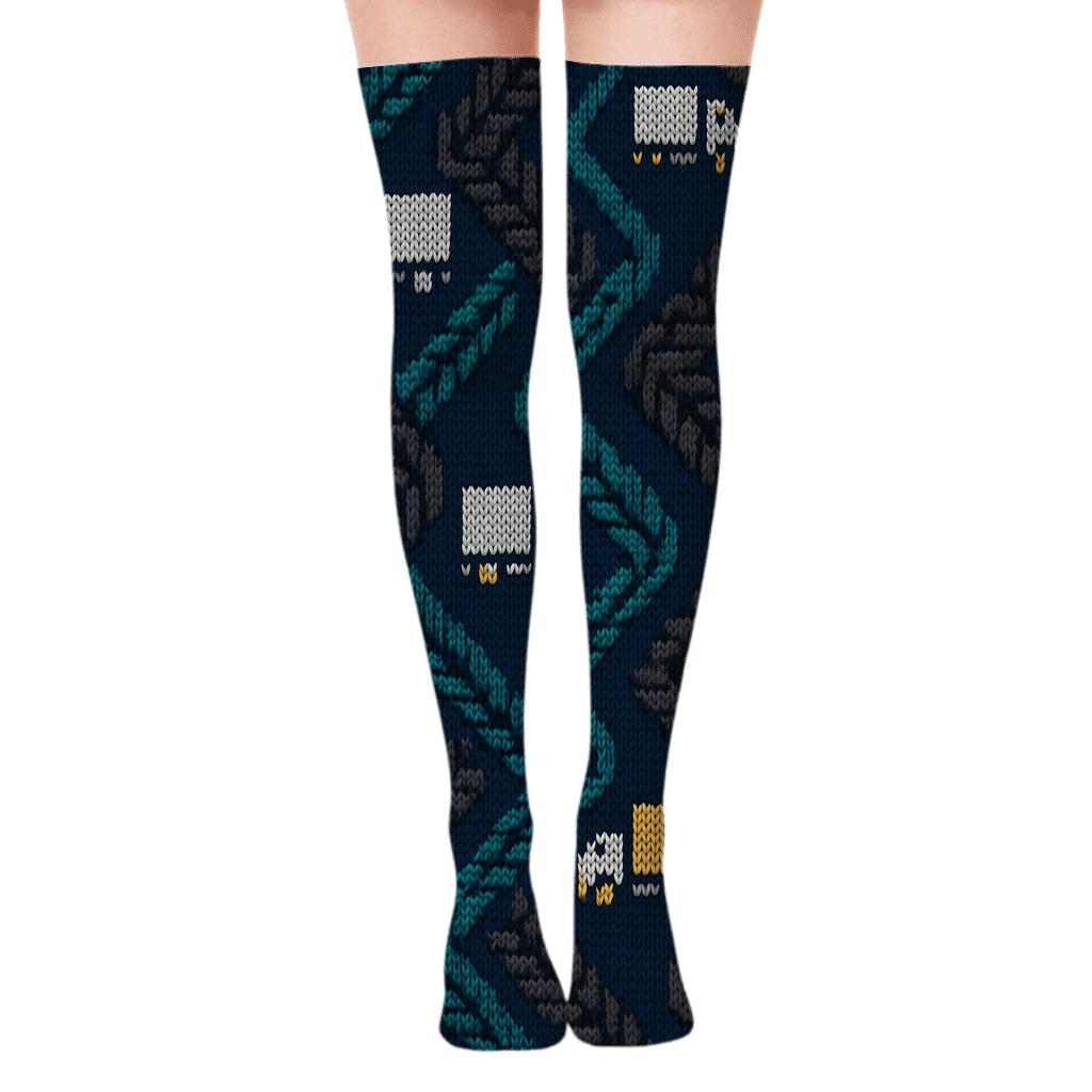 Tire Lacework For Truck Driver Nights trendy patterned over-the-knee socks