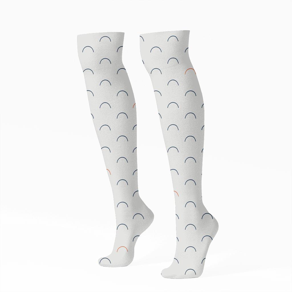 Micro Arc Breadcrumbs stylish athletic knee-high socks