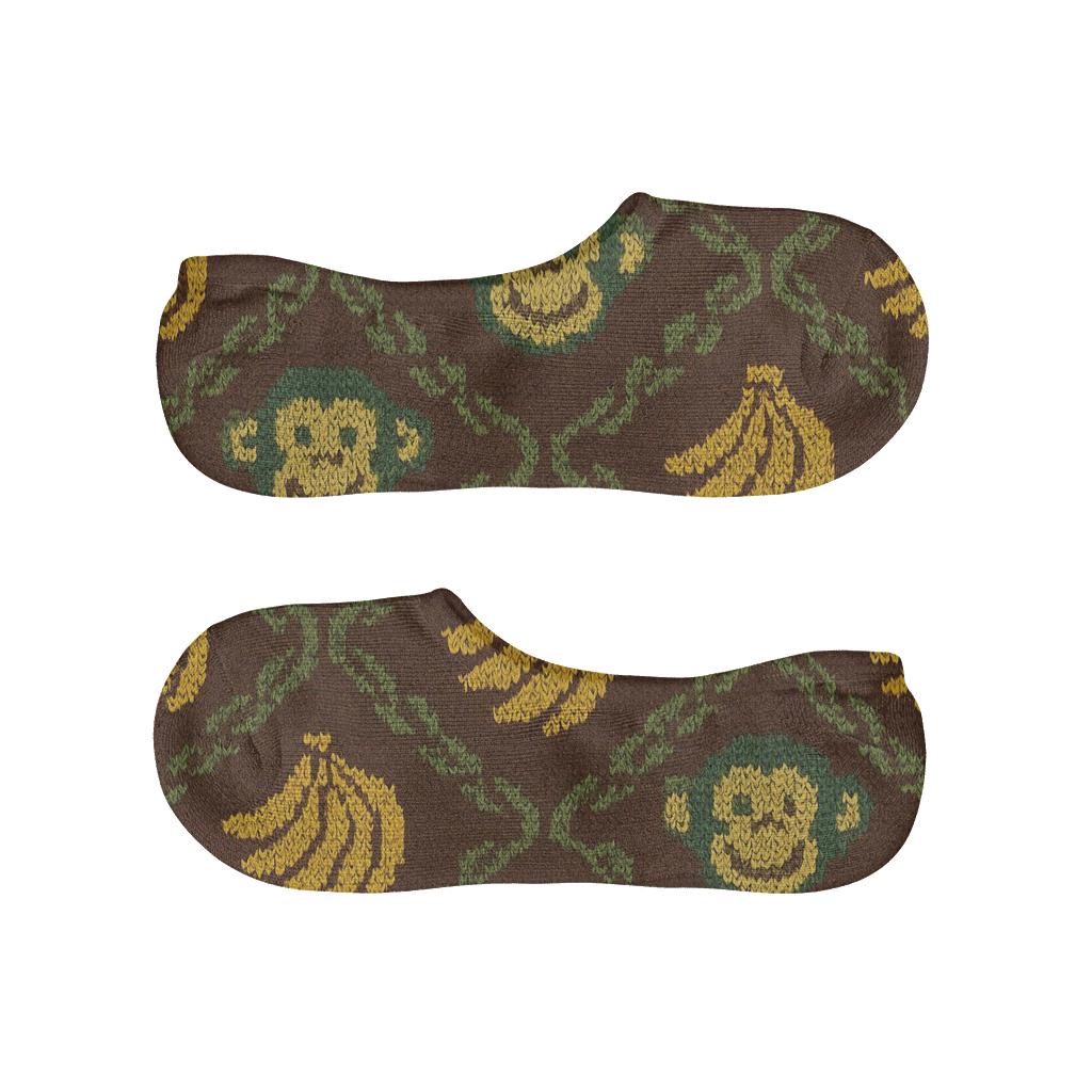 Ape Jungle Jacquard Knit Illusion trendy no-show sock styles