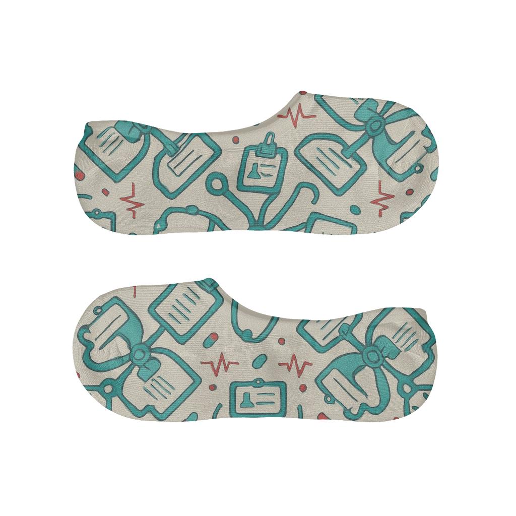 Pinwheel Triage Tiles For Nurse Essentials low cut no-show socks