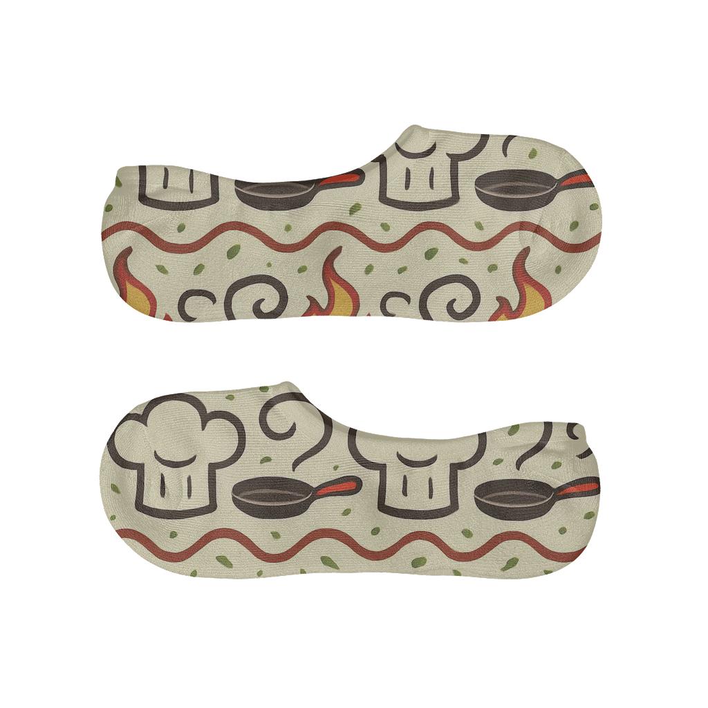 Cook Crafted Chef Hat Wave soft cotton no-show socks