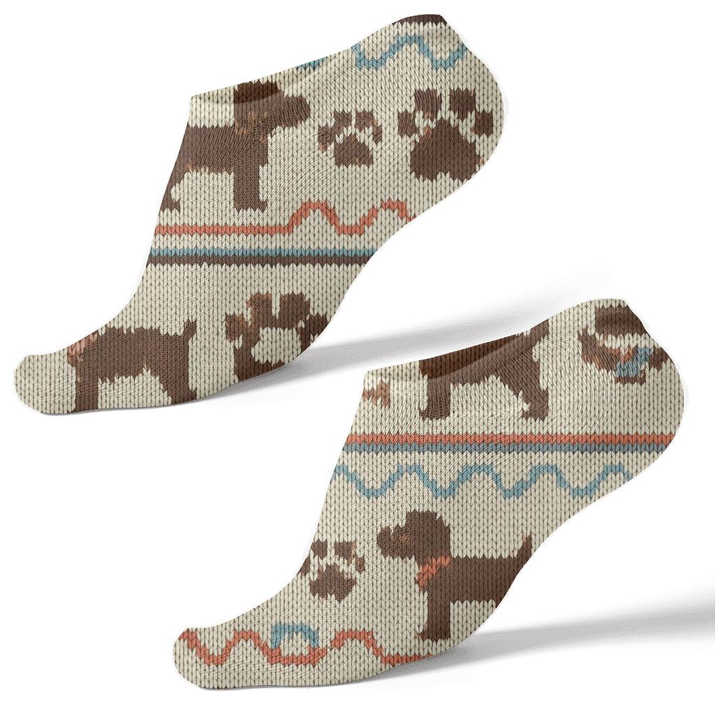 Cozy Knit Dog Sweater Stripework custom ankle socks