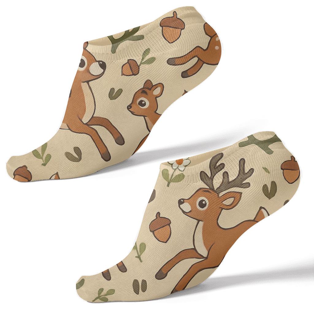 Woodland Confetti Scatter, Playful Deer Edition stylish athletic ankle socks