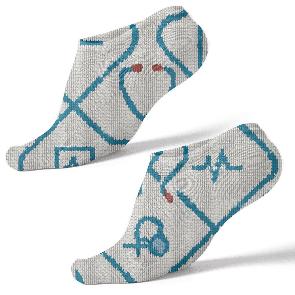 Stethoscope Lattice In Doctor Knit Illusion soft everyday ankle socks