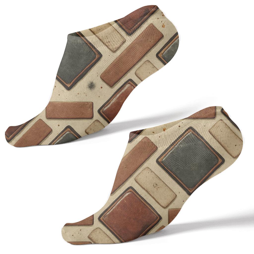 Hearth Tile Lattice With Heart Accent comfortable cotton ankle socks