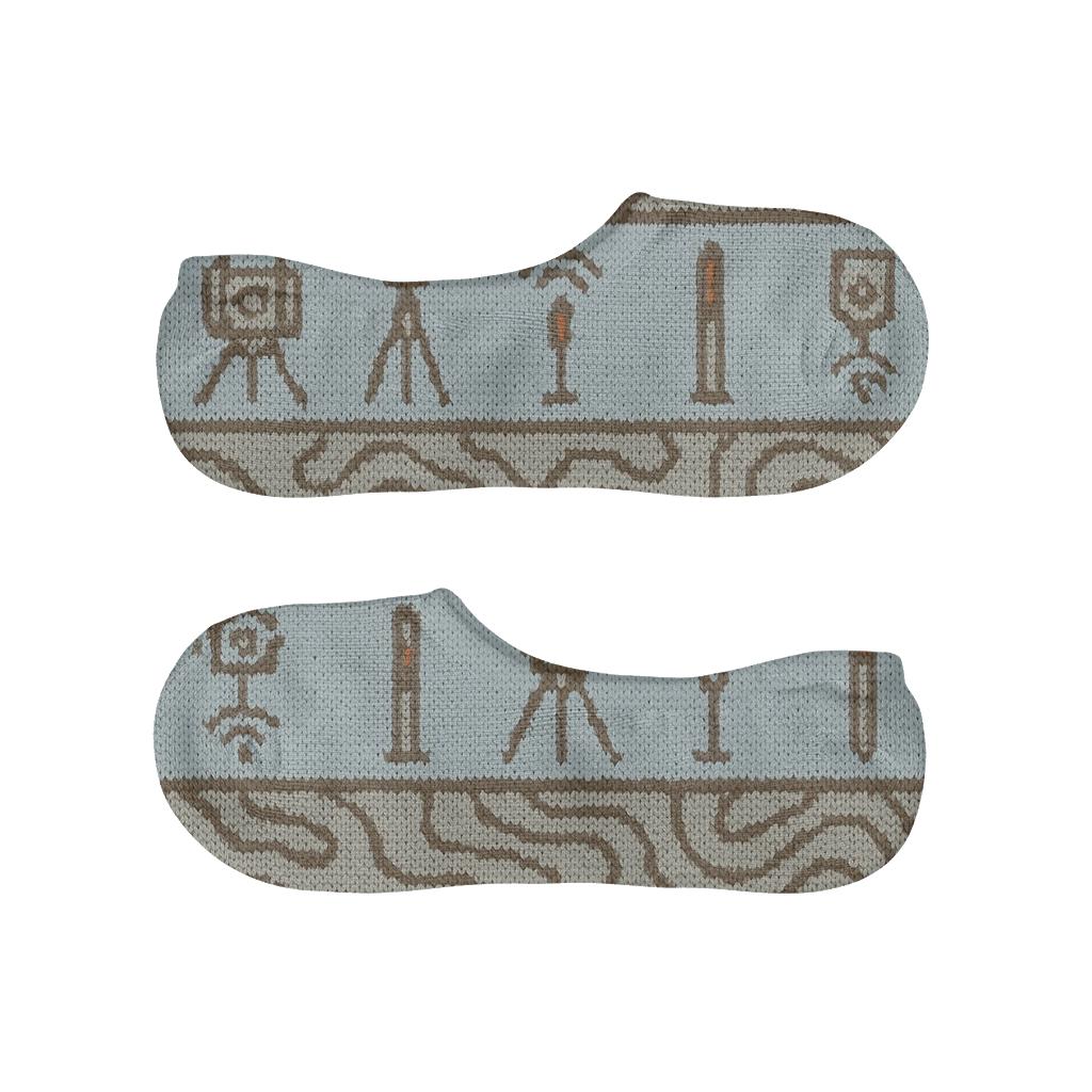 Topographic Band Weave, Surveyor Edition trendy no-show sock styles