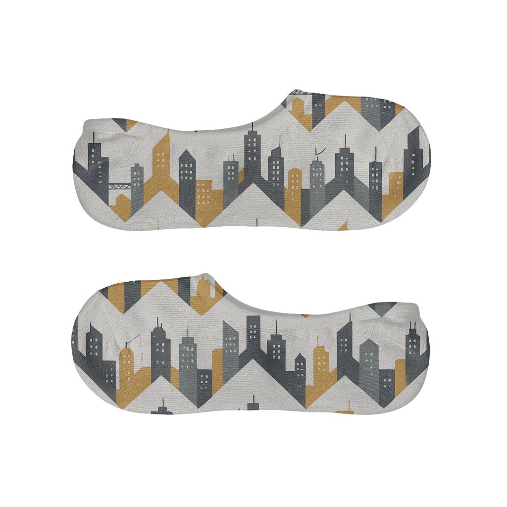 Architect Skyscraper Chevron Parade low cut no-show socks