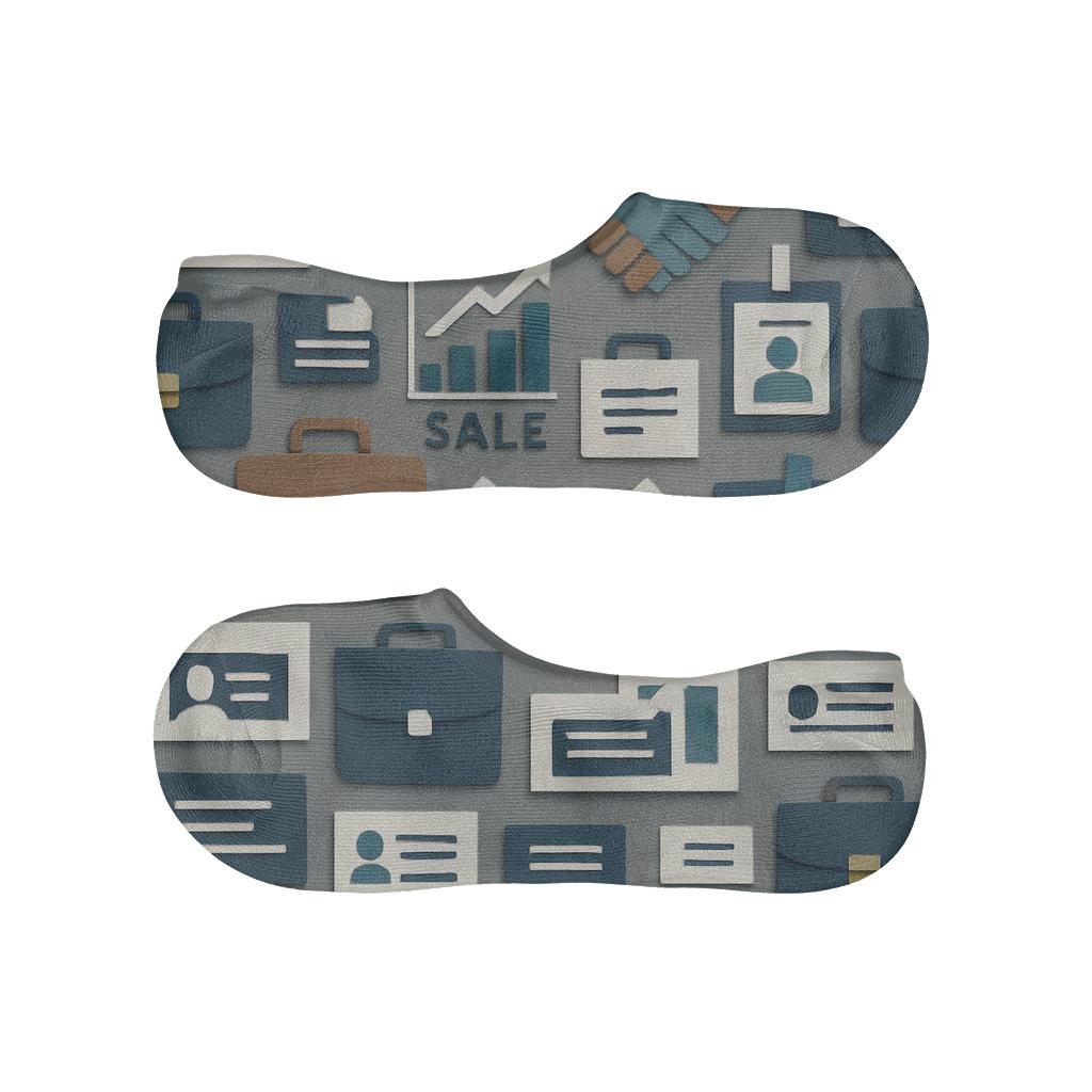 Commerce Collage Tiles For The Salesperson soft cotton no-show socks