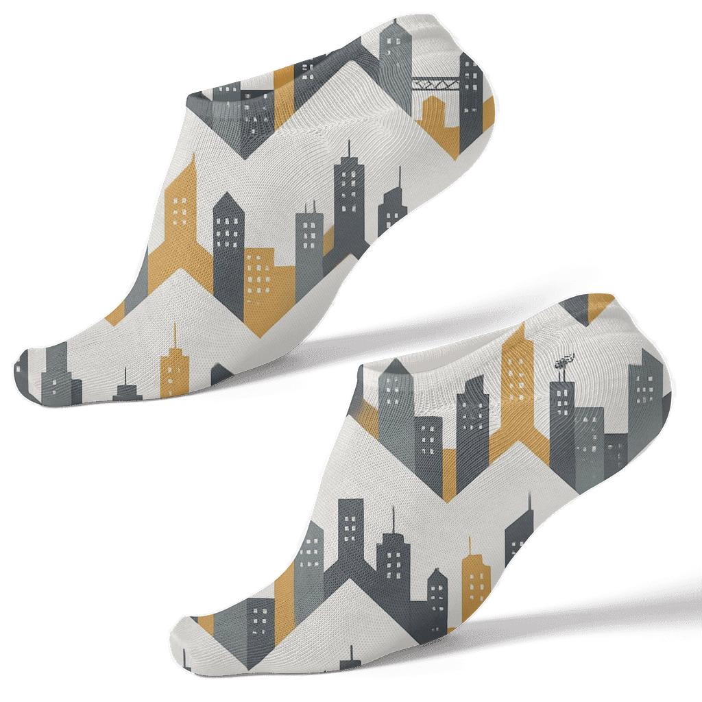 Architect Skyscraper Chevron Parade comfortable cotton ankle socks