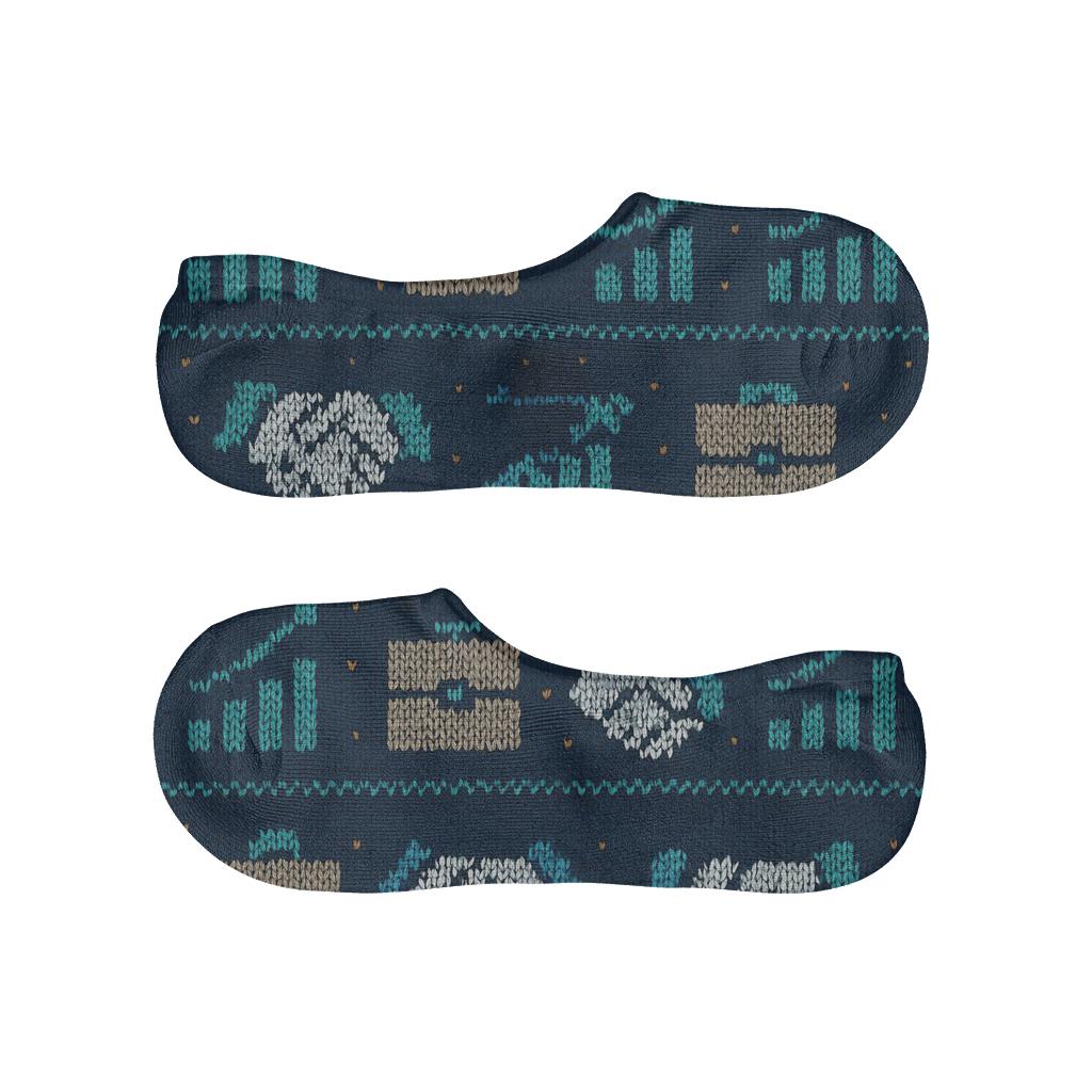 Knitted Pattern Illusion Sales Charts trendy no-show sock styles