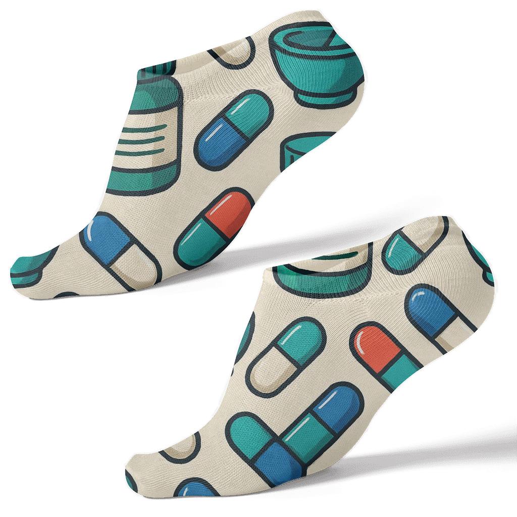 Capsule Lattice In Pharmacist Style premium sports ankle socks