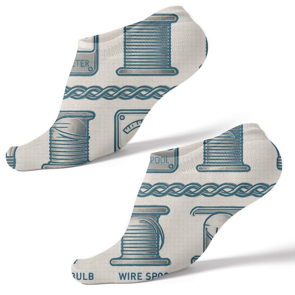Blueprint Bands With Electrician Wirework custom ankle socks