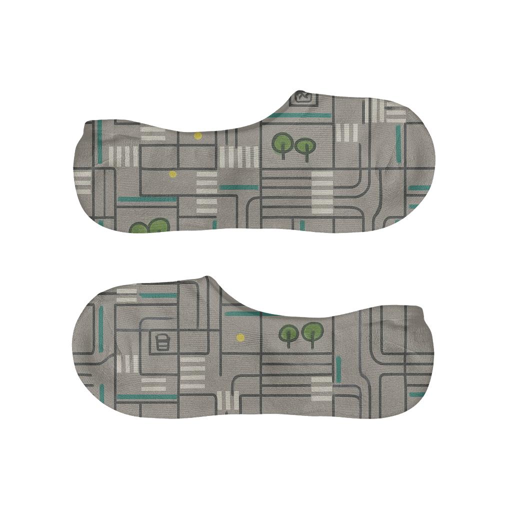 Street Grid Rhythm For Urban Planner breathable no-show socks
