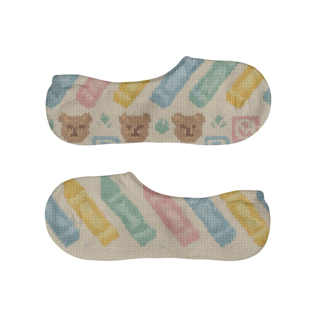 Childcare Worker Crayon Chevron Playroom Repeat low cut no-show socks