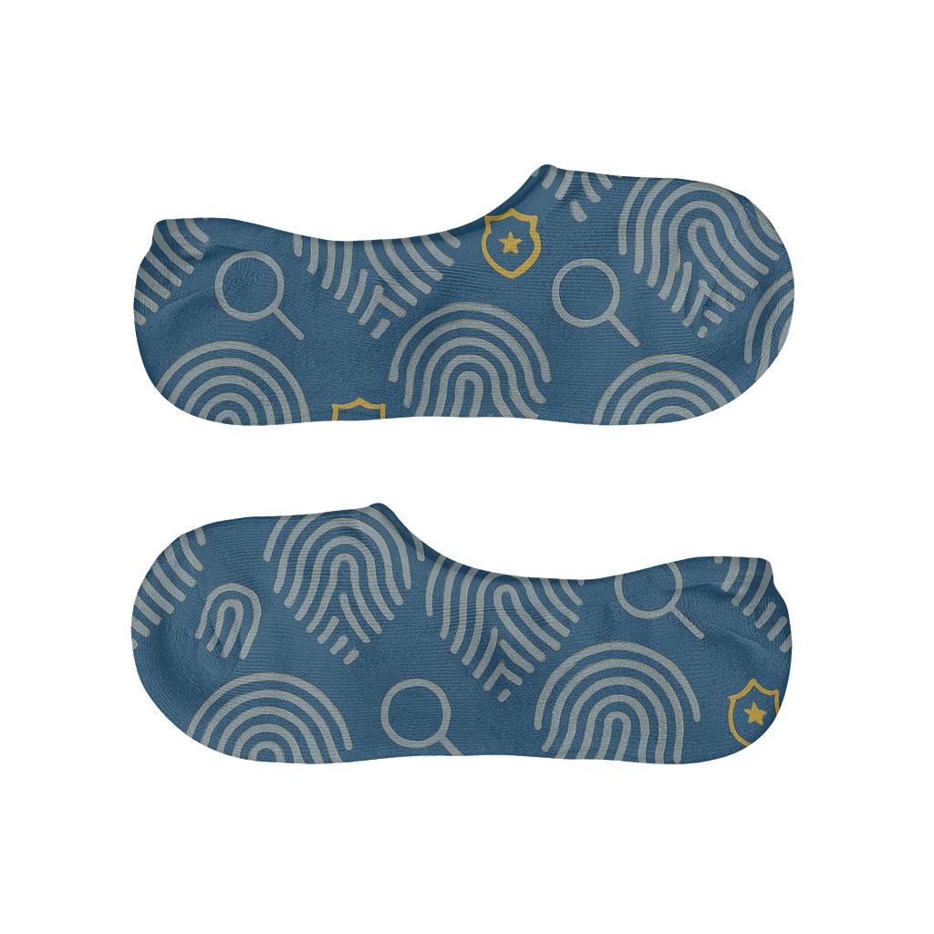 Fingerprint Lattice For Police Detective trendy no-show sock styles