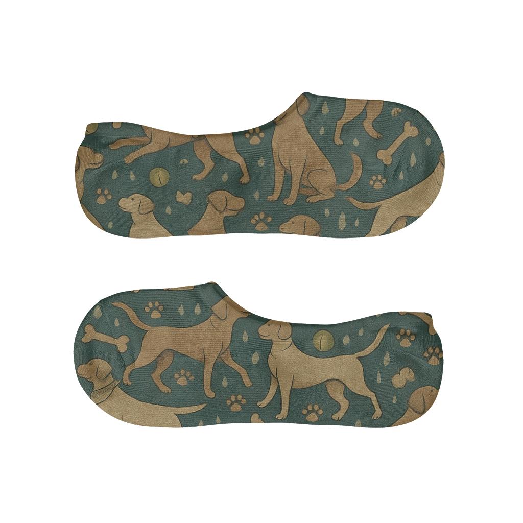Vintage Naturalist Poster Look With Labrador Retriever Parade trendy no-show sock styles