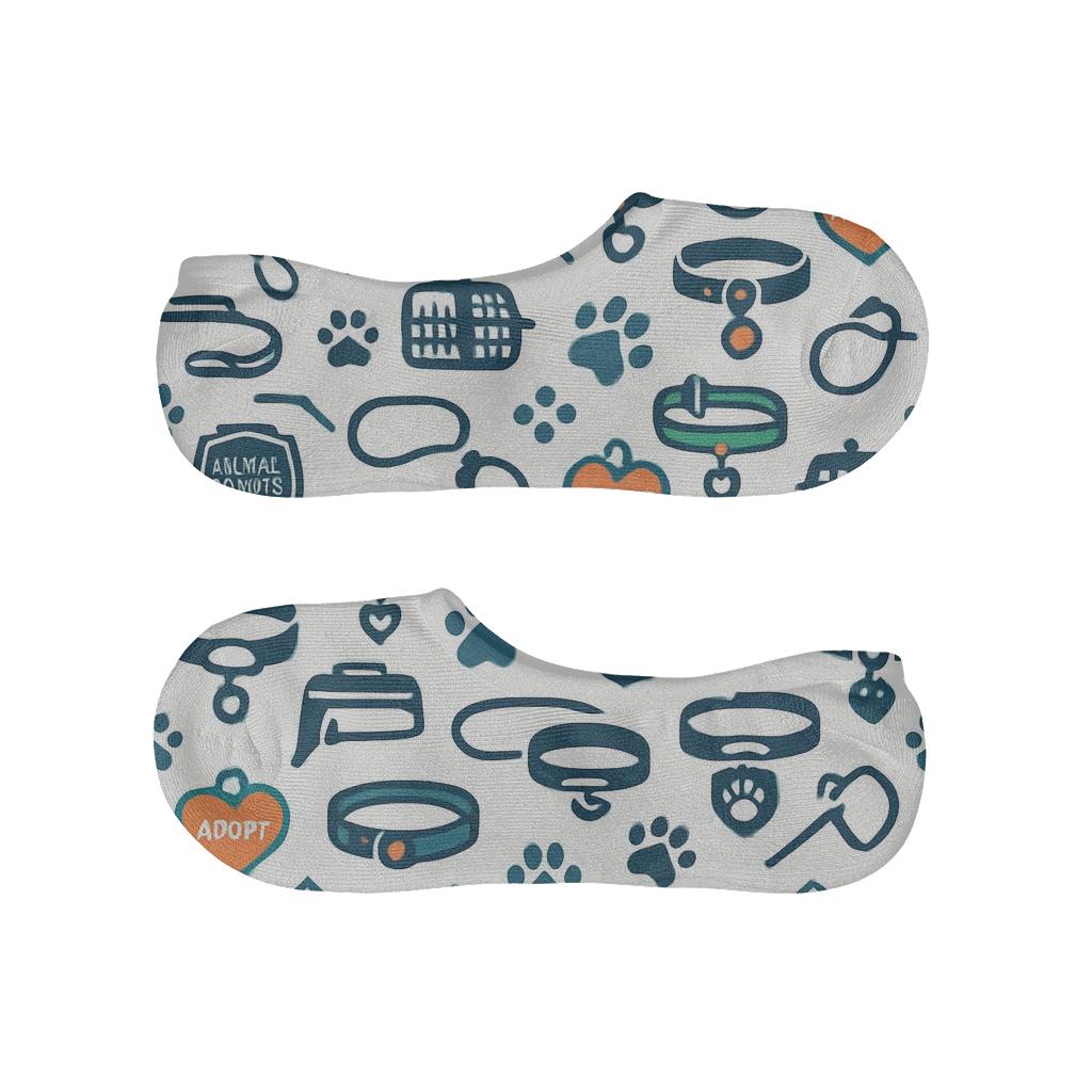Rescue Lattice In Animal Control Officer Blue personalized invisible socks