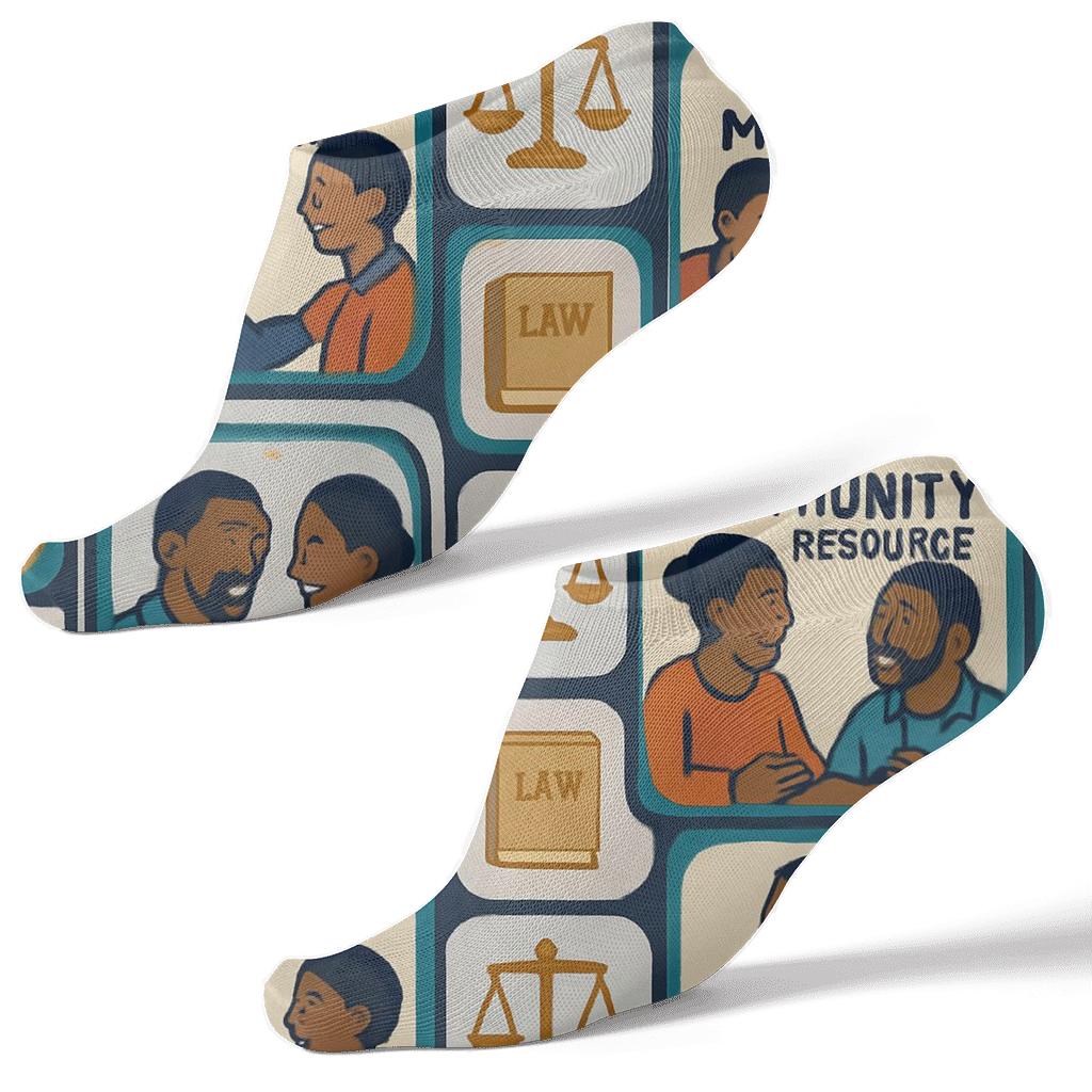 Counseling Session Tiles With Probation Officer Accents comfortable cotton ankle socks