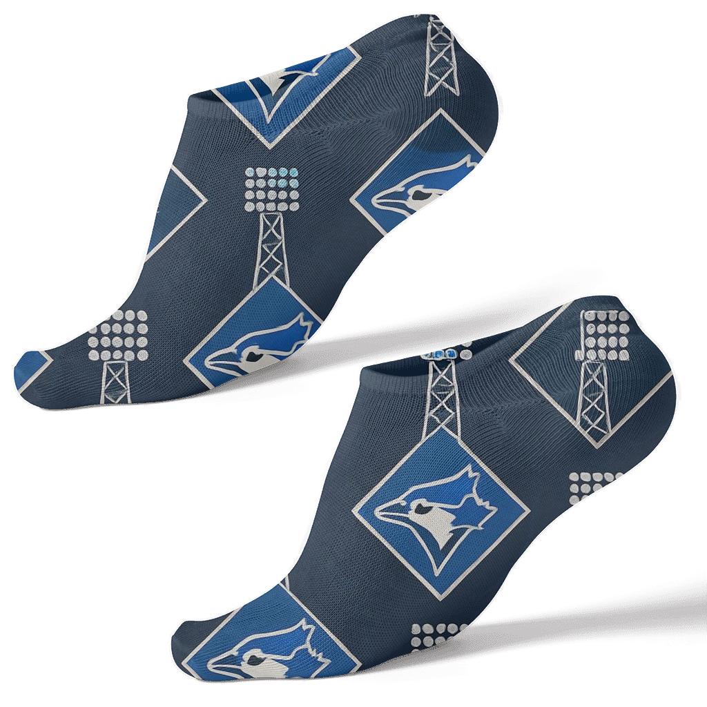 Stadium Light Lattice In Blue Jays Midnight stylish athletic ankle socks