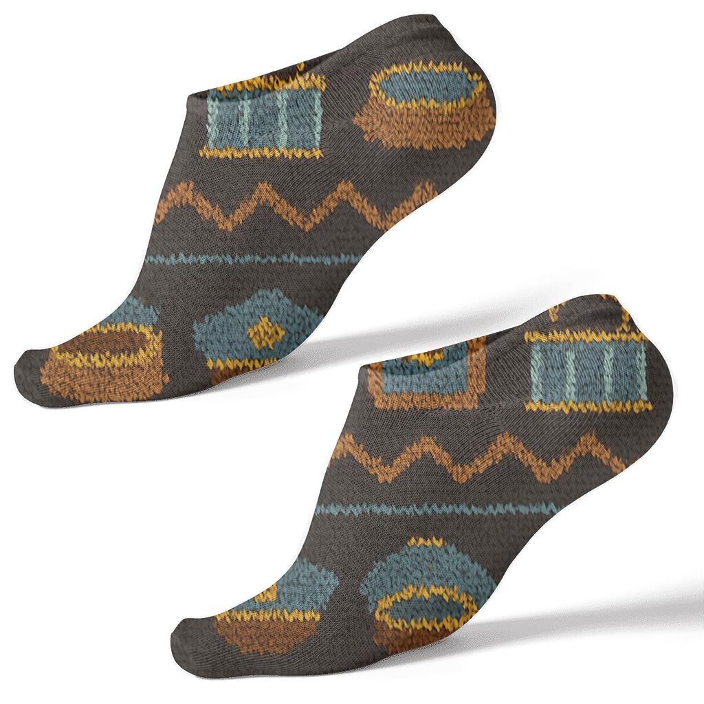 Knitted Pattern Illusion Animal Control Officer Patchwork Bands personalized ankle socks