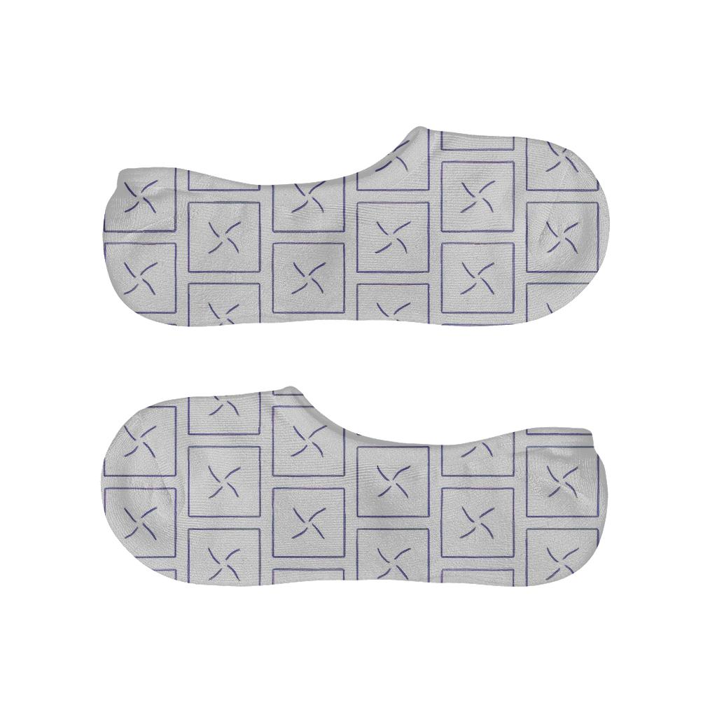 Quasar Pinwheel Tile personalized no-show socks