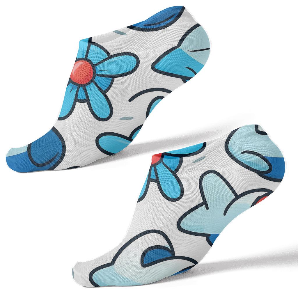 Propeller Chevron Field In Airplane Graphic Style soft everyday ankle socks