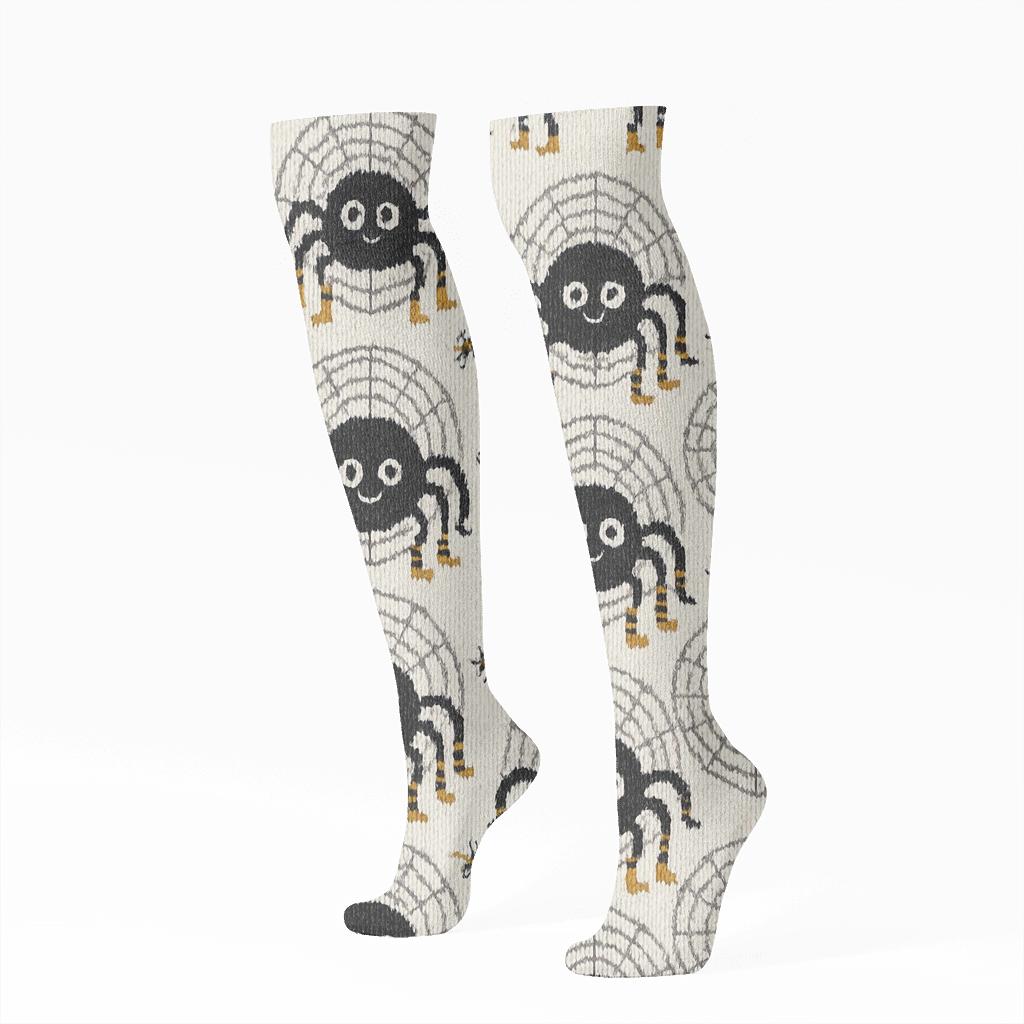 Knitted Web Garden Spider Parade premium sports knee-high socks
