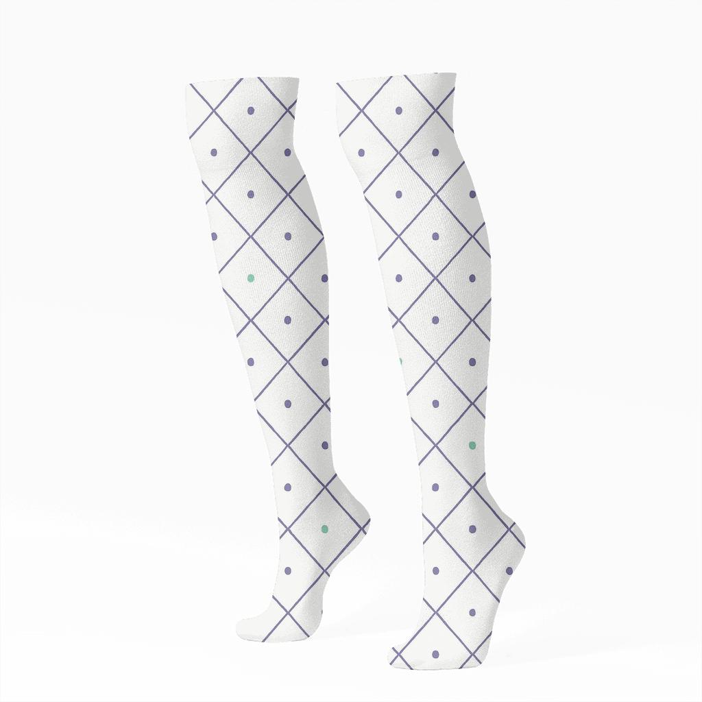 Diamond Dot Tiling soft everyday knee-high socks