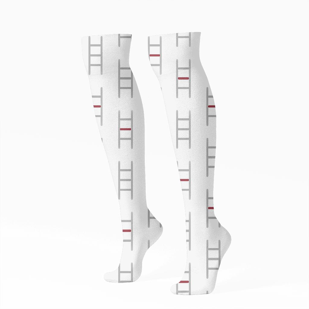 Ladder Rung Micro Shift personalized knee-high socks